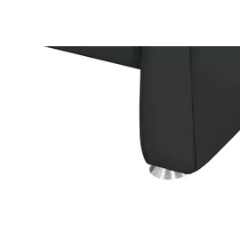 HIMOLLA Sofa Leder 2-Sitzer Schwarz