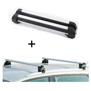 Skiträger VDP-S4 4 Paar Ski + Relingträger CRV107A kompatibel mit für Opel Insignia SW 5 Türer ab 2017