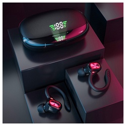 GelldG Bluetooth Kopfhörer Sport, In Ear Kopfhörer Kabellos Bluetooth 5.3 Bluetooth-Kopfhörer schwarz