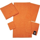 ROSS Waschhandschuh »Cashmere feeling«, (6 St.), mit Wellen-Bordüre, orange