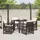 vidaXL Garten Essgruppe 5 pcs Braun Poly Rattan