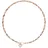 FIRETTI Fußkette mit Anhänger FIRETTI "Schmuck Geschenk Silber 925 Körperschmuck Herz+LIEBE Singapurkette", rosa (roségoldfarben, kristallweiß, kristallweiß), Fußketten, Damen, Silber 925 (Sterlingsilber), mit Zirkonia (synth.)