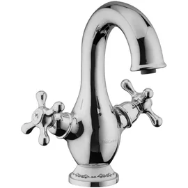 PaulGurkes Waschtischarmatur Nostalgie Landhausstil Wasserhahn Zweigriffmischer