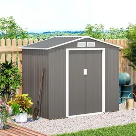 Outsunny Metallgerätehaus 2,03 x 1,17 m grau