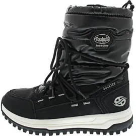 Dockers by Gerli Damen Combat Boots, Frauen Stiefeletten,wasserabweisend,warm gefüttert,schnürstiefel,Winterstiefel,schwarz,36 EU - 36