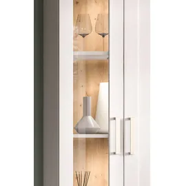 inn.furn Schrankwand 4-teilig in Weiß, Lärche Landhaus Wohnwand 316 cm, Mirano