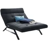 KAWOLA Liege AMERIVA Sessel Relaxliege Maxi Velvet schwarz Fuß schwarz