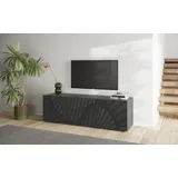 INOSIGN Lowboard »Snake Breite 181 cm, modernes TV-Board mit 3 Türen, TV-Möbel,«, TV-Kommode, TV-Schrank, Front mit besonderem Siebdruck, schwarz