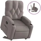 vidaXL Relaxsessel, mit Aufstehhilfe Taupe Stoff