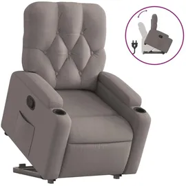 vidaXL Relaxsessel, mit Aufstehhilfe Taupe Stoff