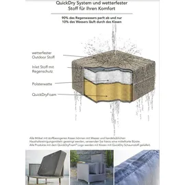 Cane-Line Gartenliege Conic, Aluminium Grau Hellgrau