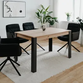 CaliCosy Ausziehtisch 80 x 75 x 80 cm braun/schwarz