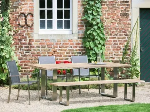 Niehoff Gartenmöbel Sitzgruppe Solid-Tina-1, 5-teilig