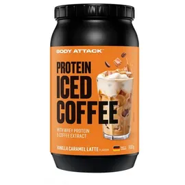 Body Attack Protein Iced Coffee Vanilla Caramel Latte Drink 900 g