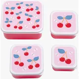 A Little Lovely Company Lunchbox-Set, Kirschen