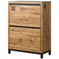 Massivmoebel24 Schuhschrank Wildeiche 90x40x120 natur geölt villanders 135