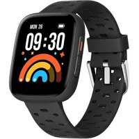 BIGGERFIVE Smartwatch Kinder mit/ohne App, 1,8" Fitness Uhr Schrittzähler, 24/7 Puls, Wecker, 30m Wasserdicht, Schlafmonitor, Puzzlespiele, 100+ Zifferblätter für Mädchen Jungen Teens 5–16, Schwarz
