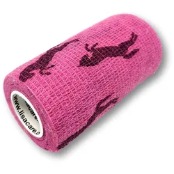LisaCare kohäsive Bandage - Pferde Rosa - 10cm x 4,5m 1 St