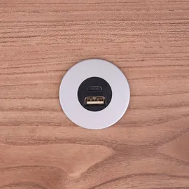 Kalb Material Für Möbel Einbau USB-Hub 2 in 1 12V Silbergrau 1 St.