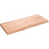 vidaXL Waschtischplatte Hellbraun 120x50x(2-6) cm Massivholz Behandelt