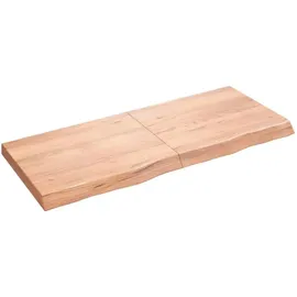vidaXL Waschtischplatte Hellbraun 120x50x(2-6) cm Massivholz Behandelt