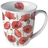 Ambiente Home Teetasse 0,4 l Weiß/Rot