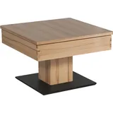 vierhaus Beistelltisch VIERHAUS "Lucia", beige (kernbuche), B:67cm H:43cm T:67cm, Tische, Couchtisch Eckige Couchtische Holz-Couchtische, Ilse Hydrolift Mechanik ausgestattet, Ablagefach