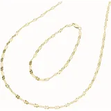 FIRETTI Multipack Schmuck Geschenk Ketten und Armband Set Gold