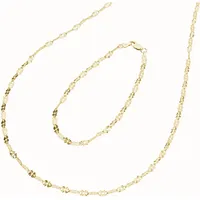 FIRETTI Multipack Schmuck Geschenk Ketten und Armband Set Gold