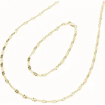 FIRETTI Multipack Schmuck Geschenk Ketten und Armband Set Gold