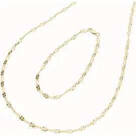 FIRETTI Multipack Schmuck Geschenk Ketten und Armband Set Gold