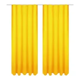 Bestgoodies Dekoschal Ellen Universalband Blickdicht 2er Pack - 140x145 cm Gelb,