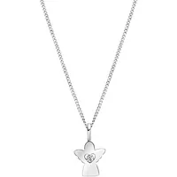 Kette mit Anhänger FIRETTI "Schmuck Geschenk Silber 925 Halsschmuck Halskette Panzerkette Herz", silber (silberfarben, kristallweiß), Halsketten, Damen, Silber 925 (Sterlingsilber), L: 42 B: 1,1mm, mit Zirkonia (synth.), B:1,1mm