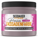 SEEBAUER diy Silikonharz-Fassadenfarbe Violett 300ML für Außen (No. 930 Purple Blossom) Selbstreinigende Fassadenfarbe mit Lotuseffekt - Geeignet für Putz, Mauerwerk und Beton