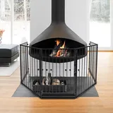 TolleTour Kaminschutzgitter Baby Kinderschutzgitter Schutzgitter Ofen Absperrgitter Vormontiert ca. 300cm x 76cm