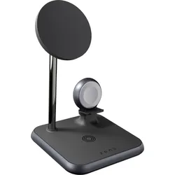 ZENS Smartphone-Ladegerät "4-in-1 Magnetic + Watch Wireless Charger", schwarz, Ladegeräte
