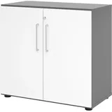 Hammerbacher Serie 9 Aktenschrank 80 x 42 x 74,8 cm grau/weiß