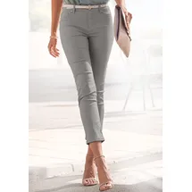 LASCANA 7/8-Jeggings "aus weichem Stretch-Denim", Damen, Gr. 46, N-Gr, grau, Denim/Jeans, Obermaterial: 67% Baumwolle, 29% Polyester, 4% Elasthan, unifarben, figurbetont 7/8-Länge, Hosen 5-Pocket-Hose, in Skinny-Form, Stretch-Denim, Basic, Sommerhose, Topseller