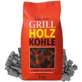 Holzkohle Grillbriketts Feuer&Flamme Premium Qualität | 3kg 10kg Made in Germany für Holzkohlegrill Smoker Briketts Kohle & HLKauf-Block (Holzkohle 3kg & HLKauf-Block)