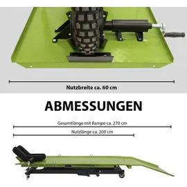 Trutzholm Motorradhebebühne hydraulisch 560 kg Breite 60 cm Schwerlast Scherenheber Mot... Grün
