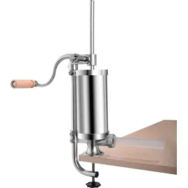 Costway 1,5L Wurstfüller Wurstmaschine aus Edelstahl, Wurstfüllmaschine Wurstpresse inkl. 4