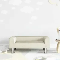 vidaXL Kindersofa Creme 70 x 45 x 26,5 cm Kiefer beige