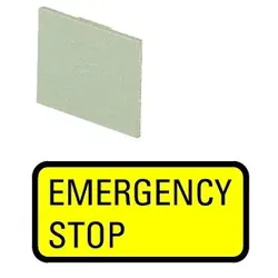 Eaton 063199 Einlegeschild, gelb, EMERGENCY STOP 299SQ25  - 20 Stück