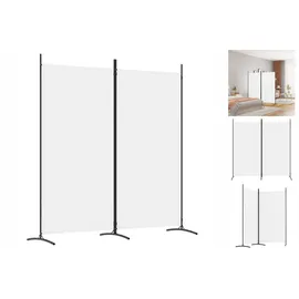 vidaXL Paravent Weiß 175x180 cm Stoff