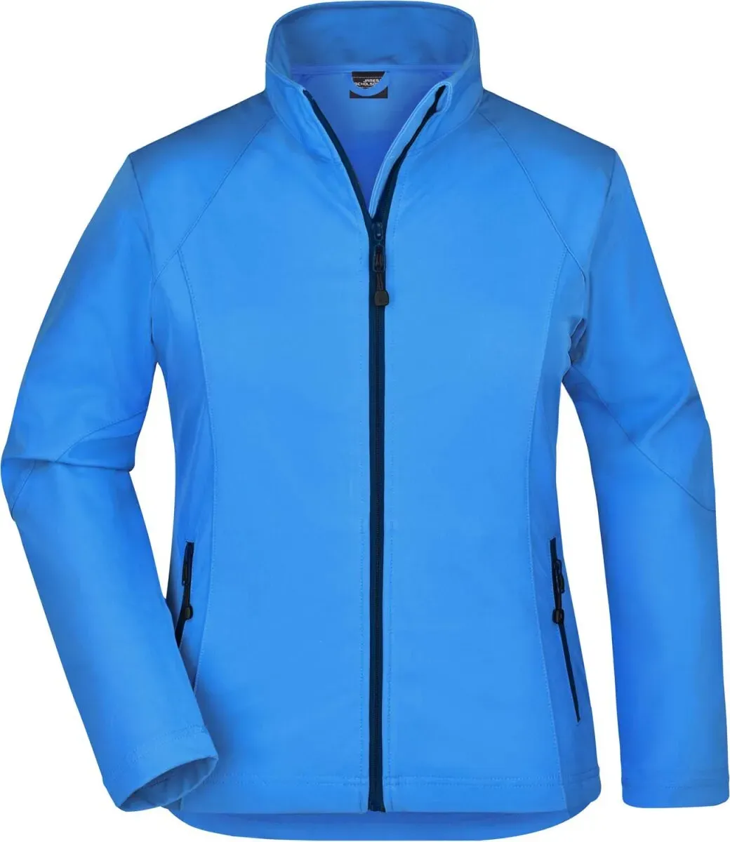 James & Nicholson Damen 3-Lagen Softshell Jacke Softshell-Jacke JN1021 azur S