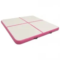 VidaXL Aufblasbare Gymnastikmatte mit Pumpe 200x200x15 cm PVC Rosa