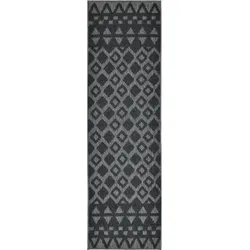 Läufer »Juliane Outdoor«, rechteckig, 12 mm Höhe, Hoch-Tief-Struktur, Boho, Outdoor geeignet, 32038345-12 grau 12 mm