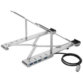 Targus AWU100205GL Notebook-Ständer höhenverstellbar, USB-Hub-Funktion