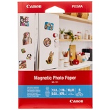 Canon Fotopapier MG-101 Magnetisches Papier - 5 Blatt für Tintenstrahldrucker Glänzend für PIXMA Drucker 3634C002 Weiß
