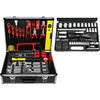 FAMEX Werkzeugset 744-48, 159-teilig, Werkzeugkoffer mit Werkzeug schwarz